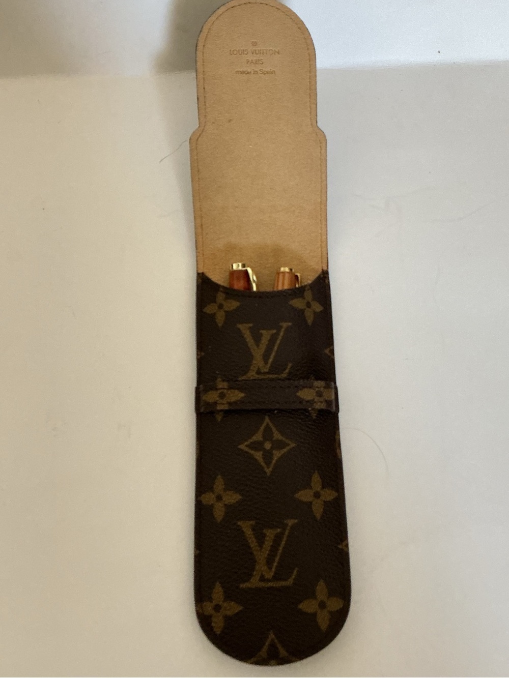 Louis Vuitton Pen Case Stylos Monogram Canvas Etui Brown LV - Picture 9 of 12